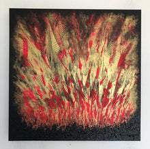 "Bonfire" by Marga Chichowolski, Mixed Media on Canvas