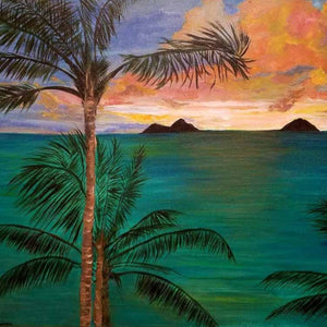 "Moku Sunrise" by Moira Lumpkin, Acrylic on Canvas
