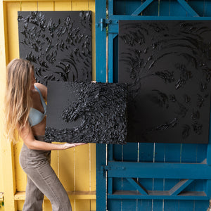 "Pipe Ignited" by Monika Kupiec, Heavy Texture Acrylic