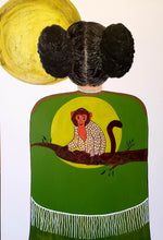 "Monkey On Her Back" by Pati Maez, Mixed Media on Canvas