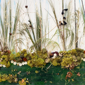 "By the Waterfall's Edge" by Nancy Bermel, Acrylic on Canvas