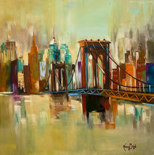 "Brooklyn Bridge" by Nuray Majd, Oil on Canvas