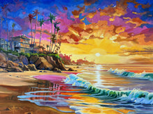 "Pacific Sunset" by Tarman, Oil on Wood Panel