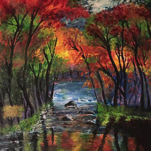 "Colorful Fall" by Pouneh Asli, Acrylic on Canvas