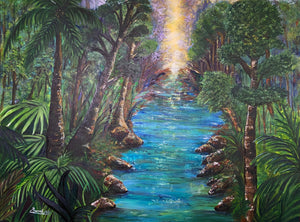 "My dream Landscape" by Pouneh Asli, Acrylic on Canvas