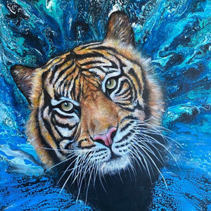 "Tiger" by Pouneh Asli, Acrylic on Canvas