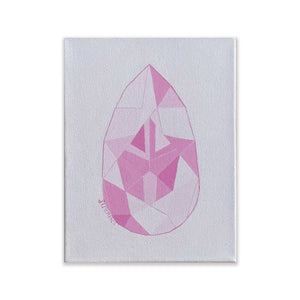"Small Pink Diamond" by Sarah  Leverence, Acrylic on Canvas