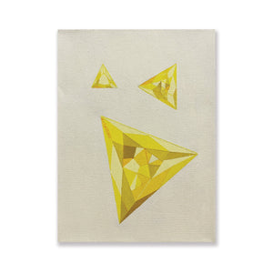 "Yellow Diamonds" by Sarah  Leverence, Acrylic on Canvas