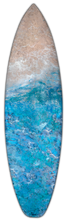 "That is Who You Are" by Carolyn Johnson, Mixed Media on recycled Surfboard