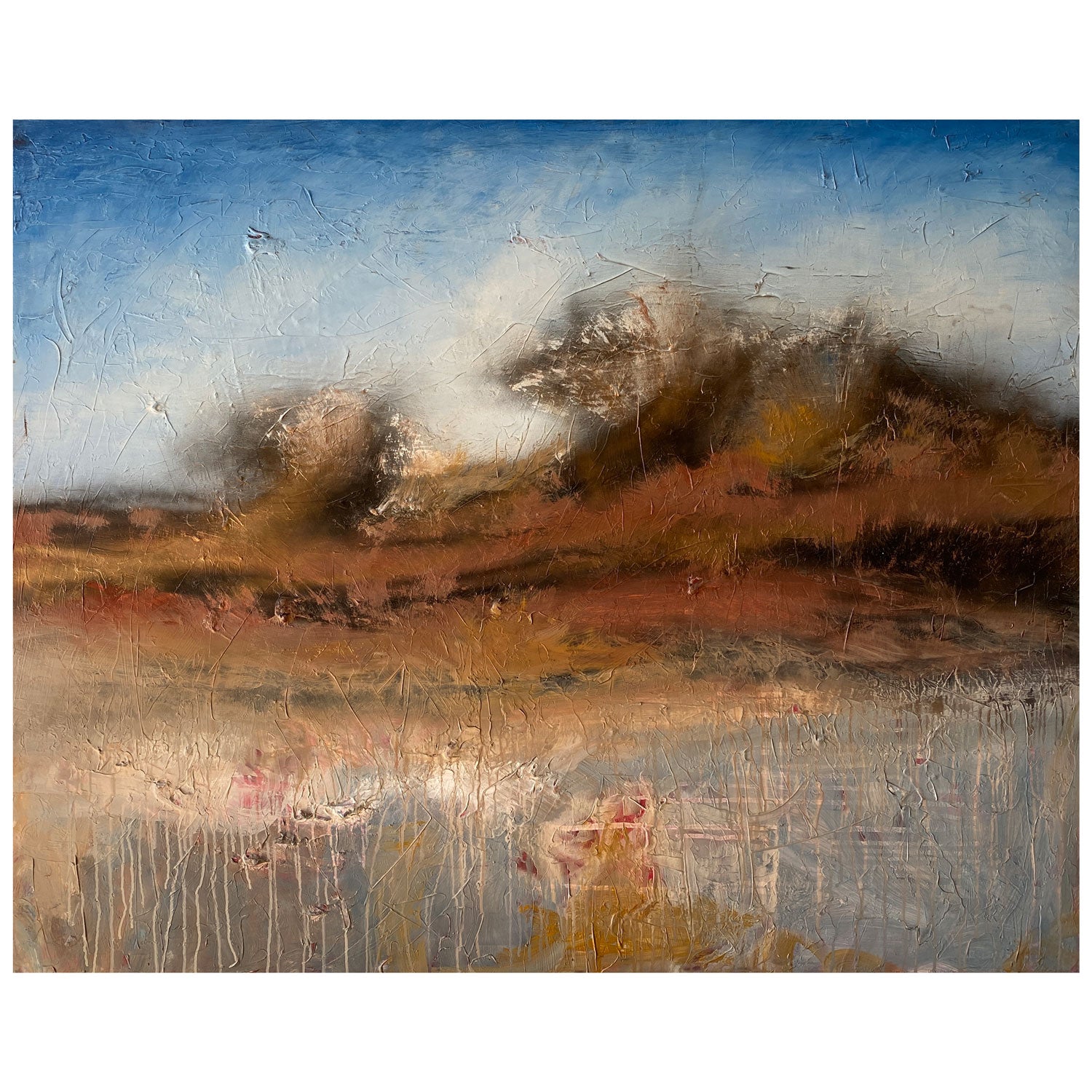 Shane Townley "Immense Reality" Abstract Landscape 60"X48" Original Mixed Media