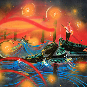 "Venice" by Harry Salmi, Acrylic and Spray Paint on Canvas