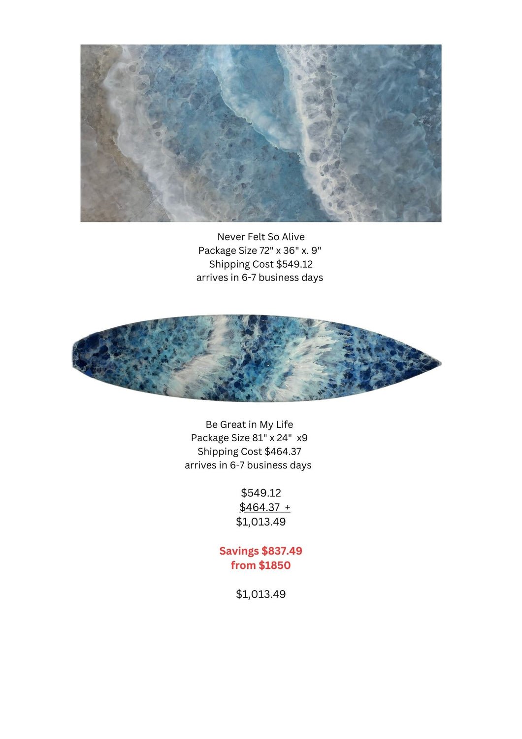 Shipping Cost for 2 pieces