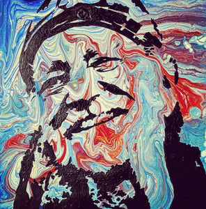 "Willie Nelson" by Tristin Cole, Acrylic on Canvas