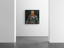 Superman painting on a white wall