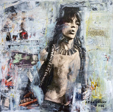 "Feeling" by Asma Kocjan, Acrylic-Collage-Technique on Canvas