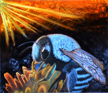 "Blue Bee" by Kelly Coffman, Mixed Media