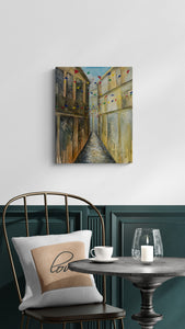 "Porto" by Sarah Tiffany King, Mixed Media on Canvas