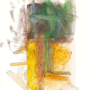 "Yellow" by Cyrus Djahanchahi, Mixed Media on Paper