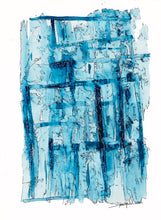 "Blue" by Cyrus Djahanchahi, Mixed Media on Paper
