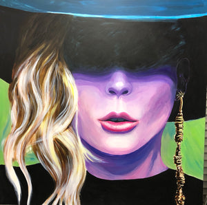 "Gaga Stare" by Dennis Asbury, Acrylic on Canvas