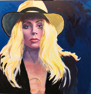 "Lady Gaga, Nice Hat" by Dennis Asbury, Acrylic on Canvas