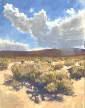 “Johnson Valley Showers” by Francis DiFronzo, Oil over Acrylic and Gouache