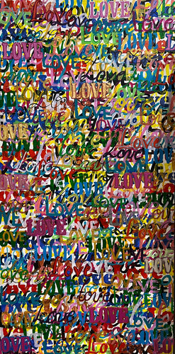 “Love 1” by Husmann, Mixed Media on canvas