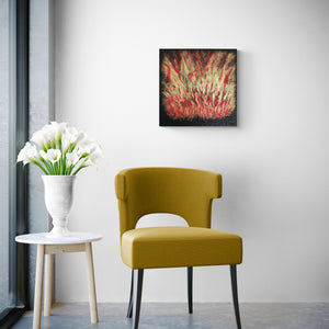 "Bonfire" by Marga Chichowolski, Mixed Media on Canvas