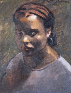 "Portrait of Young Girl" by Jeff Pavone, Oil on Canvas