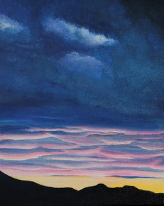 "Clouds Rolling In" by Cecilia Kelleher, Acrylic on Canvas