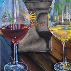 "Wine Country Sunsets" by Cecilia Kelleher, Acrylic on Canvas