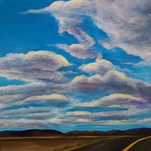 "The Road to Vegas: Death Valley" by Cecilia Kelleher, Acrylic on Canvas