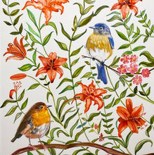 "Spring Birds" by Manpreet K. Chawla, Mixed Media on Foam Board