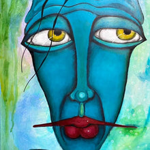 "Blue Guy" by Maureen Thompson, Acrylic on Canvas