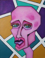 "Geometric Man" by Maureen Thompson, Acrylic on Canvas