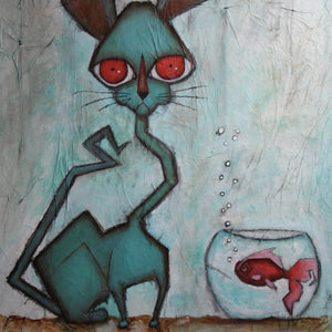 "Catfish" by Maureen Thompson, Acrylic on Canvas