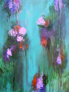 "Floral" by Maureen Thompson, Acrylic on Canvas