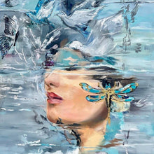 "Fly Underwater" by Mojgan Vahdati-Nia, Oil on Canvas