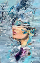 "Fly Underwater" by Mojgan Vahdati-Nia, Oil on Canvas