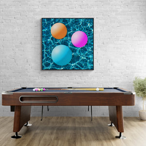 "Pool Balls" by Leslie L. Bird, Photograph on Costume Fabric