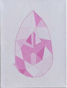 "Small Pink Diamond" by Sarah  Leverence, Acrylic on Canvas