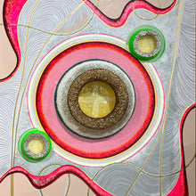 "Planet of Value and Love" by Sarah Grant Hallhuber,  Mixed Media on Canvas