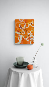 "Being in Orange" by Elise Lee, Acrylic on Canvas