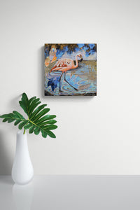 "Lagoon Bloom" by Arina Luma, Mixed Media on Canvas