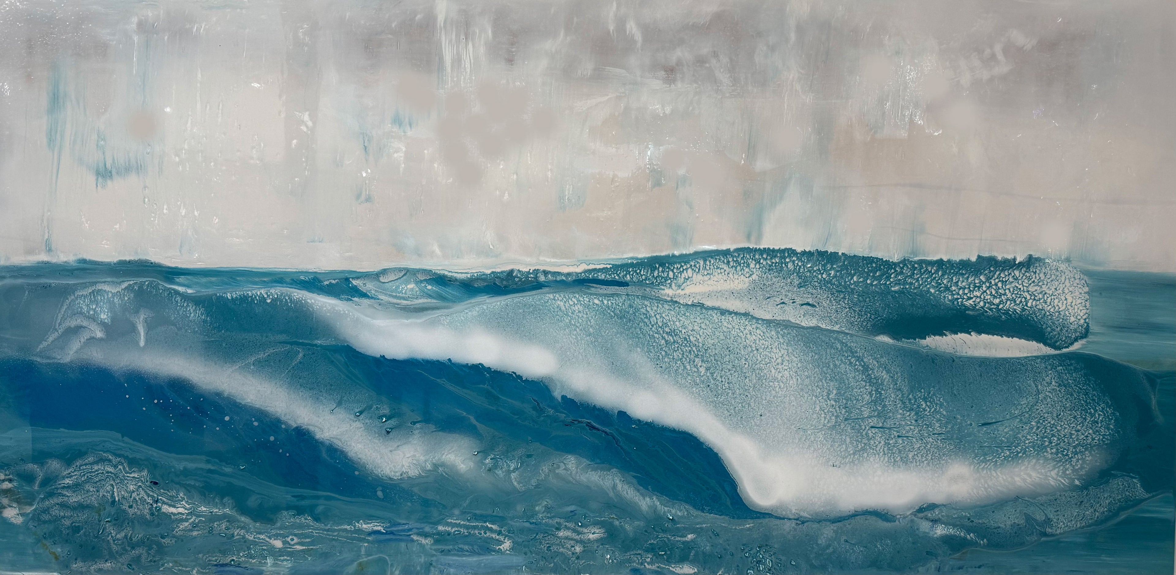 Shane Townley "ROLLING IN" Original Abstract 72"X36" Mixed Media