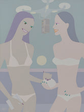 "Girls Getting Present From Friend" By Olga Feshina, Acrylic on Canvas
