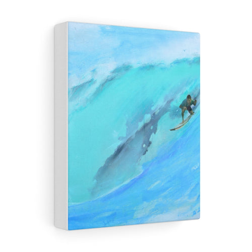 Surfer Light blue Stretched Canvas Giclee