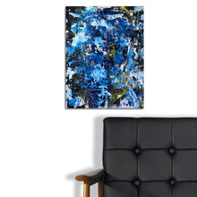 Blue Abstract by Ronzonni, Mixed Media (Framed)