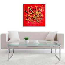 Crimson Fire by Simone, Acrylic on Canvas