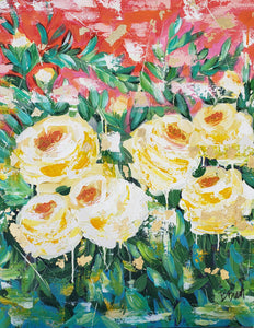 “Party Roses” By Brenda Bush, Acrylic on Canvas